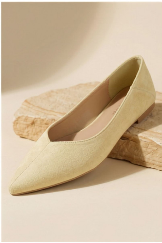 Balletkorterid terava ninaga kollasest kunstsuede Corabella