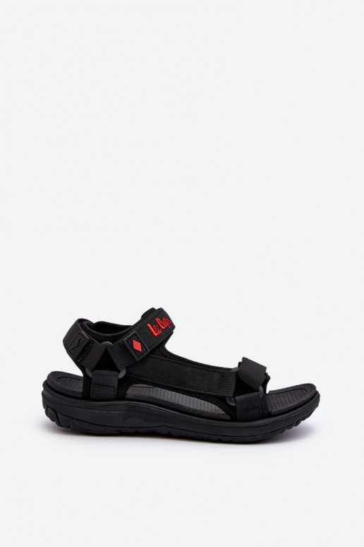 Naiste sandaalid kleepuvate kinnitustega mustad Lee Cooper LCIN-26-34-4423L