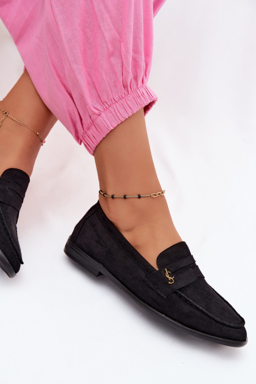 Must faux suede naiste mokasiinid Prestelle