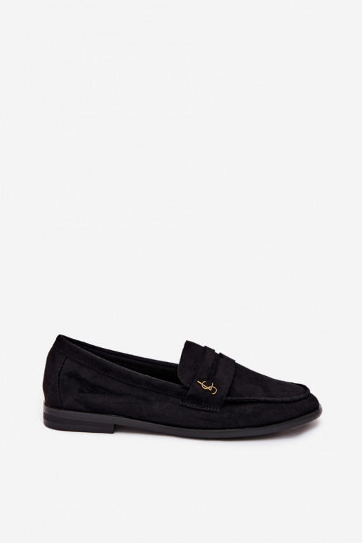 Must faux suede naiste mokasiinid Prestelle