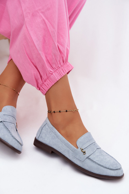 Sinised faux suede naiste mokasiinid Prestelle