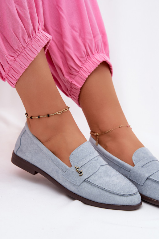 Sinised faux suede naiste mokasiinid Prestelle