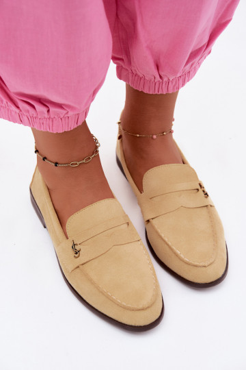 Kollased faux suede naiste mokasiinid Prestelle