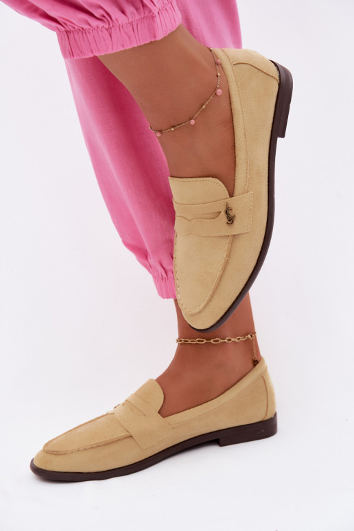 Kollased faux suede naiste mokasiinid Prestelle