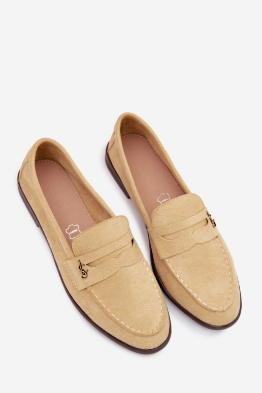 Kollased faux suede naiste mokasiinid Prestelle