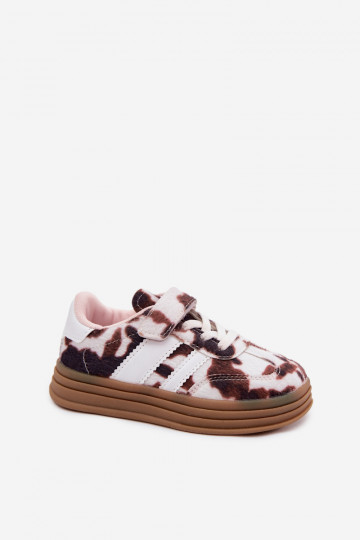 Laste spordijalatsid Velcro pruuni Satinia