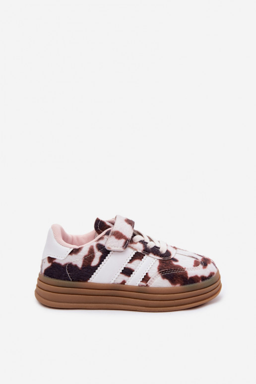 Laste spordijalatsid Velcro pruuni Satinia