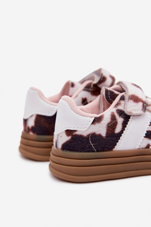 Laste spordijalatsid Velcro pruuni Satinia