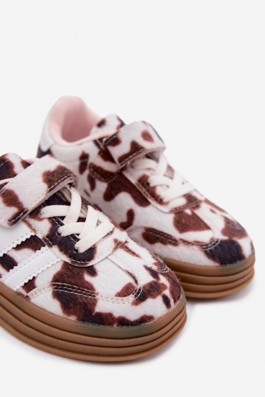 Laste spordijalatsid Velcro pruuni Satinia