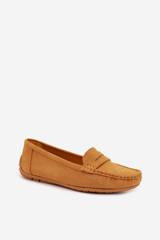 Elegantne kunstsuede mokasiinid sinepi värvi Lenvie