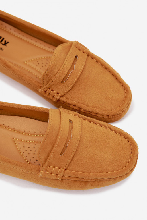 Elegantne kunstsuede mokasiinid sinepi värvi Lenvie
