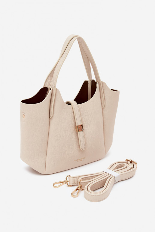 Heled liivakarva faux nahast kott Toffee