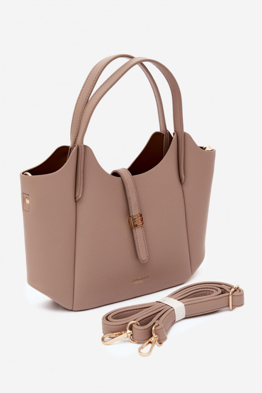 Ebaregulaarne faux nahast kott Toffee
