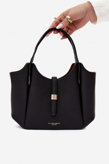 Must faux nahast kott Toffee