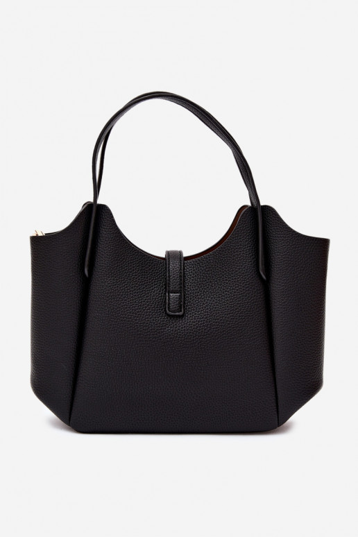 Must faux nahast kott Toffee