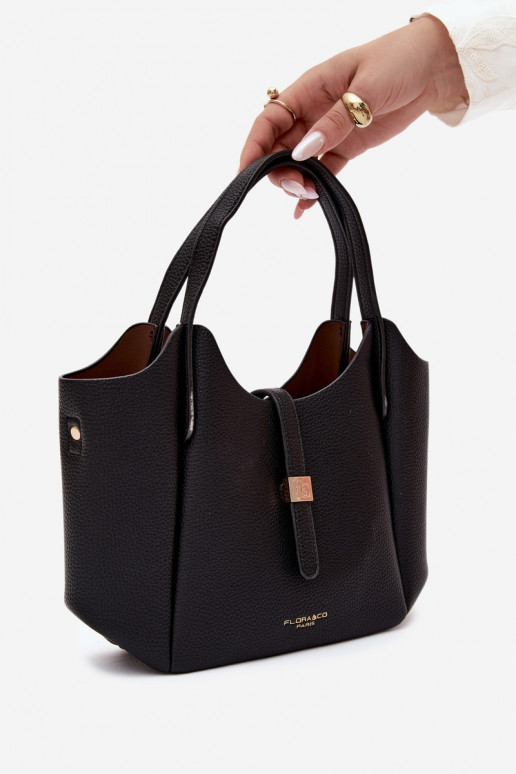 Must faux nahast kott Toffee