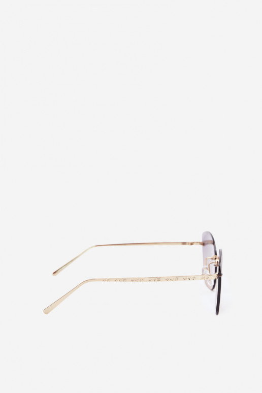 Rimless päikeseprillid UV 400 filtriga tumepruun