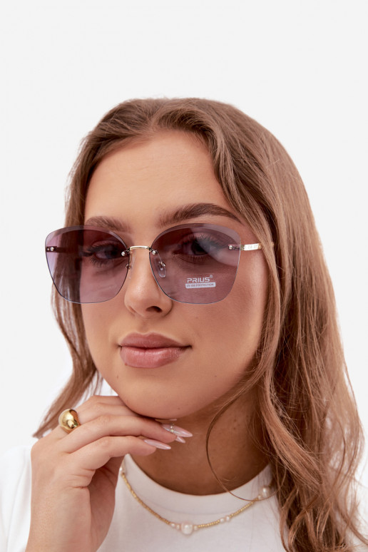 Rimless päikeseprillid UV 400 filtriga violetne