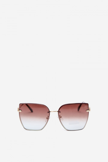 Rimless kassi silmadega päikeseprillid UV 400 filtriga pruun-sinised 2
