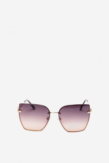Rimless kassi silmadega päikeseprillid UV 400 filtriga pruunid 2