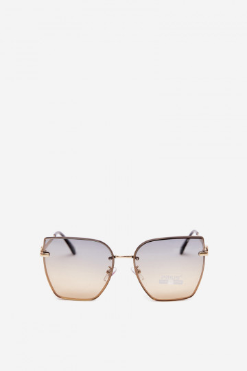 Rimless kassi silmadega päikeseprillid UV 400 filtriga kollased 2