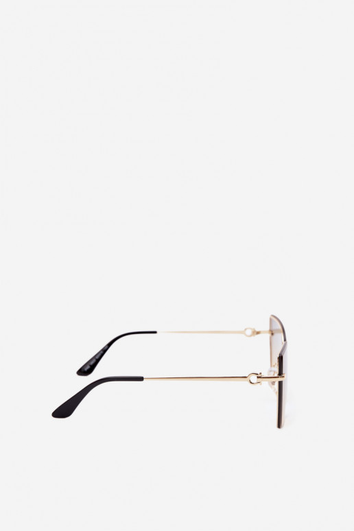 Rimless kassi silmadega päikeseprillid UV 400 filtriga kollased