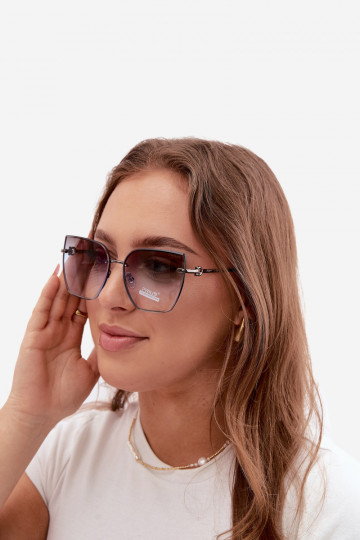 Rimless kassi silmadega päikeseprillid UV 400 filtriga sinised