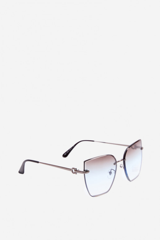 Rimless kassi silmadega päikeseprillid UV 400 filtriga sinised