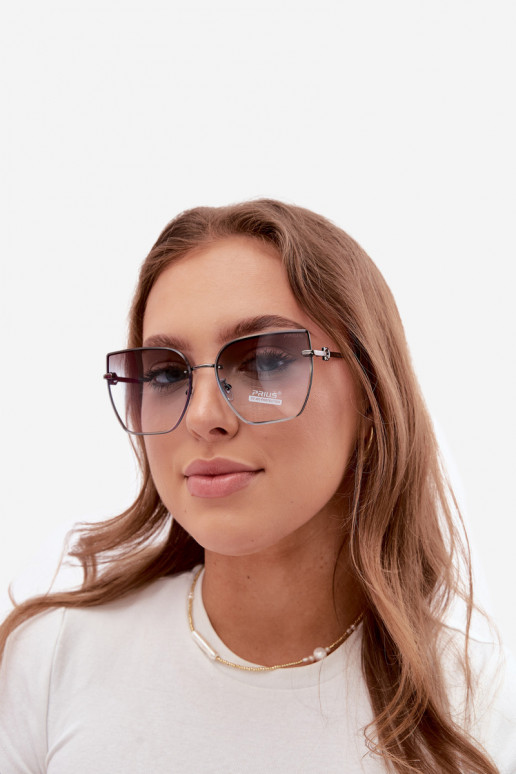 Rimless kassi silmadega päikeseprillid UV 400 filtriga sinised