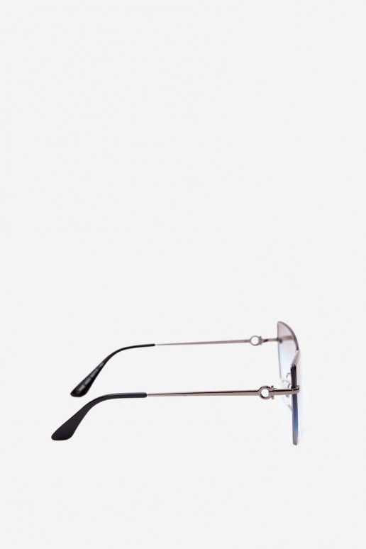 Rimless kassi silmadega päikeseprillid UV 400 filtriga sinised