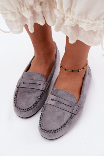 Hallid faux suede madalad mokasiinid Galadriel