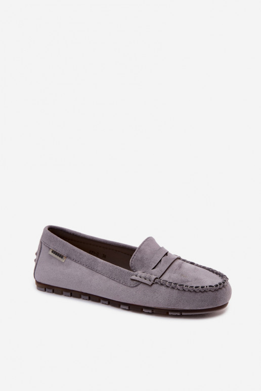 Hallid faux suede madalad mokasiinid Galadriel