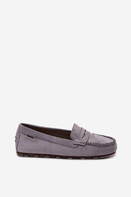 Hallid faux suede madalad mokasiinid Galadriel