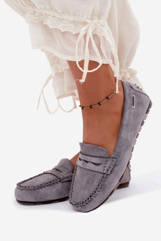 Hallid faux suede madalad mokasiinid Galadriel