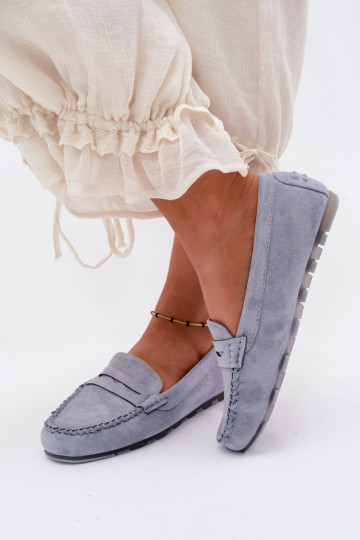 Sinised faux suede madalad mokasiinid Galadriel