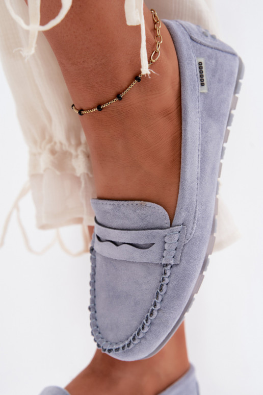 Sinised faux suede madalad mokasiinid Galadriel
