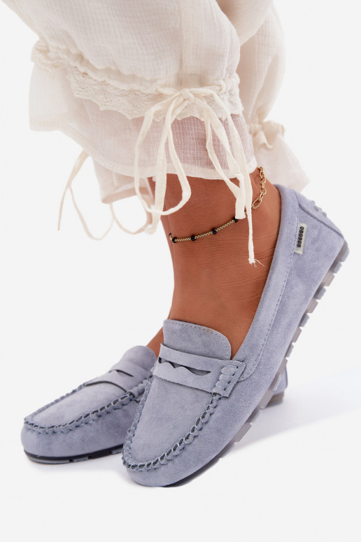 Sinised faux suede madalad mokasiinid Galadriel