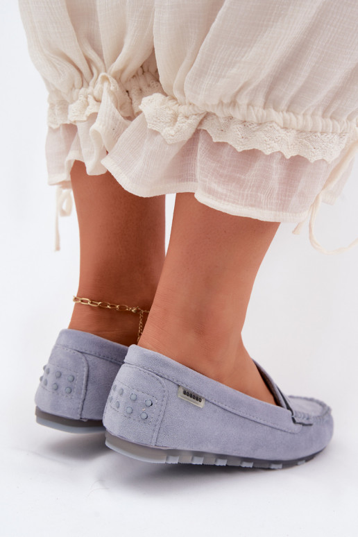 Sinised faux suede madalad mokasiinid Galadriel