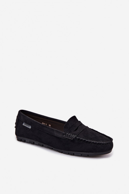 Mustad faux suede madalad mokasiinid Galadriel