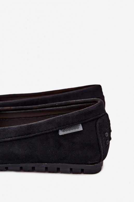 Mustad faux suede madalad mokasiinid Galadriel