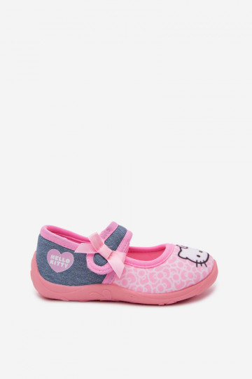 Laste sussid Velcro'ga HELLO KITTY roosad 2