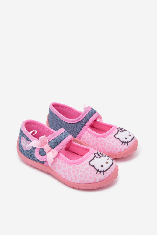 Laste sussid Velcro'ga HELLO KITTY roosad
