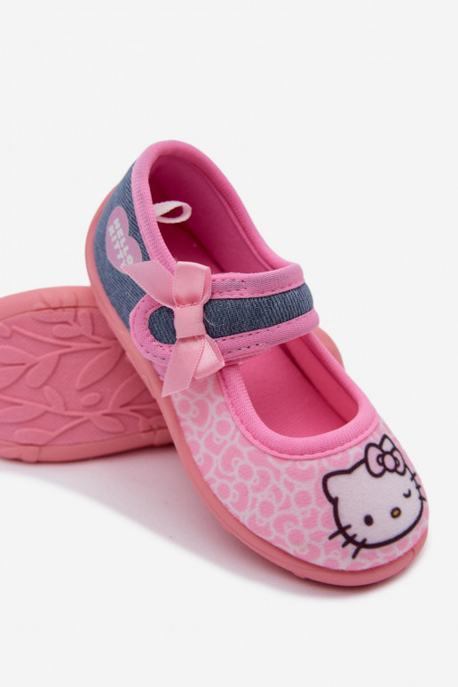 Laste sussid Velcro'ga HELLO KITTY roosad
