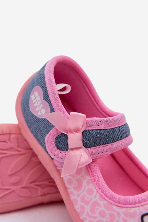 Laste sussid Velcro'ga HELLO KITTY roosad