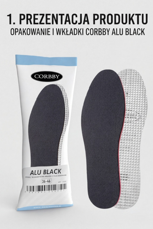 Corbby ALU BLACK Kolmekihilised alumiiniumfooliumiga vahetükid