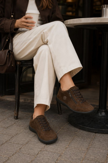 Naiste jalanõud šokolaadi faux suede Brindle