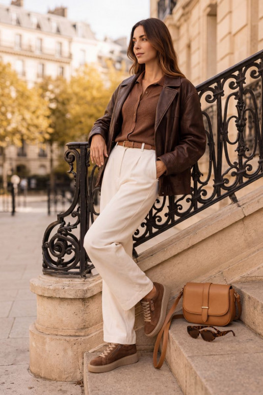 Naiste tossud platvormiga pruuni faux suede Corisa