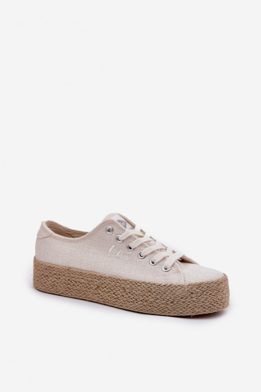 igapäeva jalanõud platvormiga Lee Cooper LCIN-25-02-3284 elevandiluu värvi