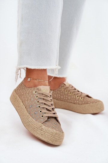 mustritud igapäeva jalanõud platvormiga khaki Lee Cooper LCIN-25-08-3646L