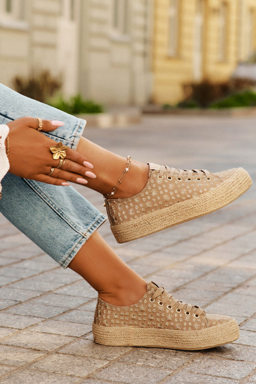 mustritud igapäeva jalanõud platvormiga khaki Lee Cooper LCIN-25-08-3646L